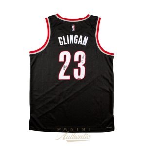 Donovan Clingan Autographed Portland Trailblazers Black Nike Swingman Jersey With Rip City incription ~Limited Edition to 123~