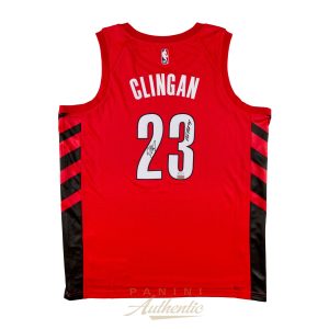 Donovan Clingan Autographed Portland Trailblazers Red Nike Swingman Jersey with Rip City Incription ~Limited Edition to 123~