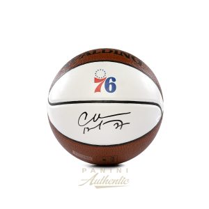 Charles Barkley Autographed Philadelphia 76ers Throwback Logo White Panel Basketball ~ Open Edition Item ~