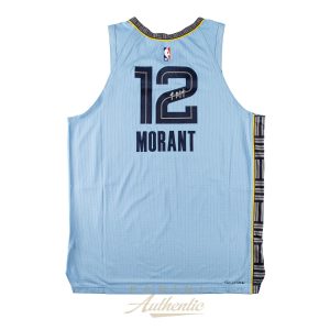 Ja Morant Autographed Memphis Grizzlies Light Blue Jordan Brand Authentic Jersey ~Open Edition Item~