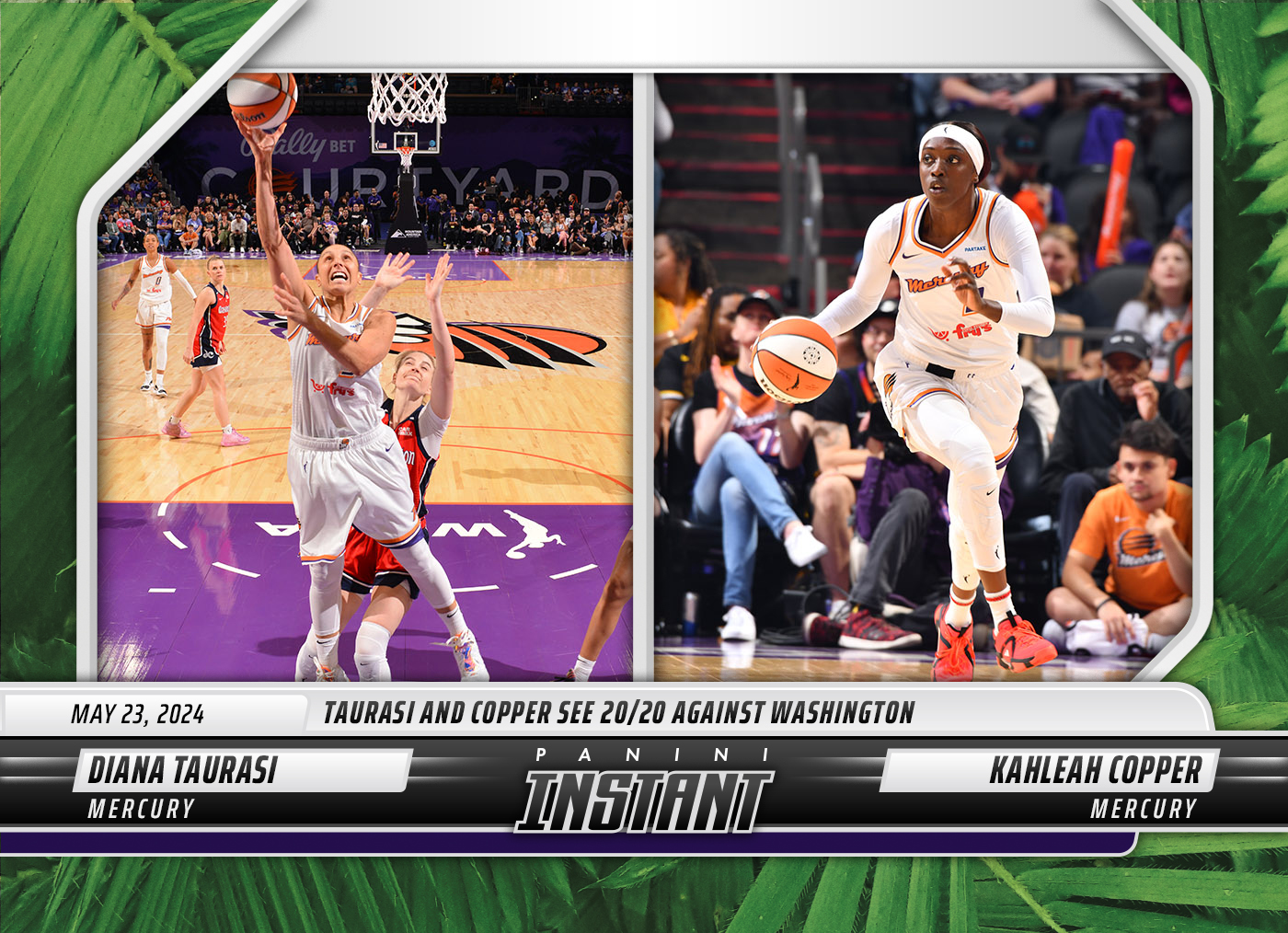 Diana Taurasi/Kahleah Copper - 2024 Panini Instant WNBA #27 - Jungle /25