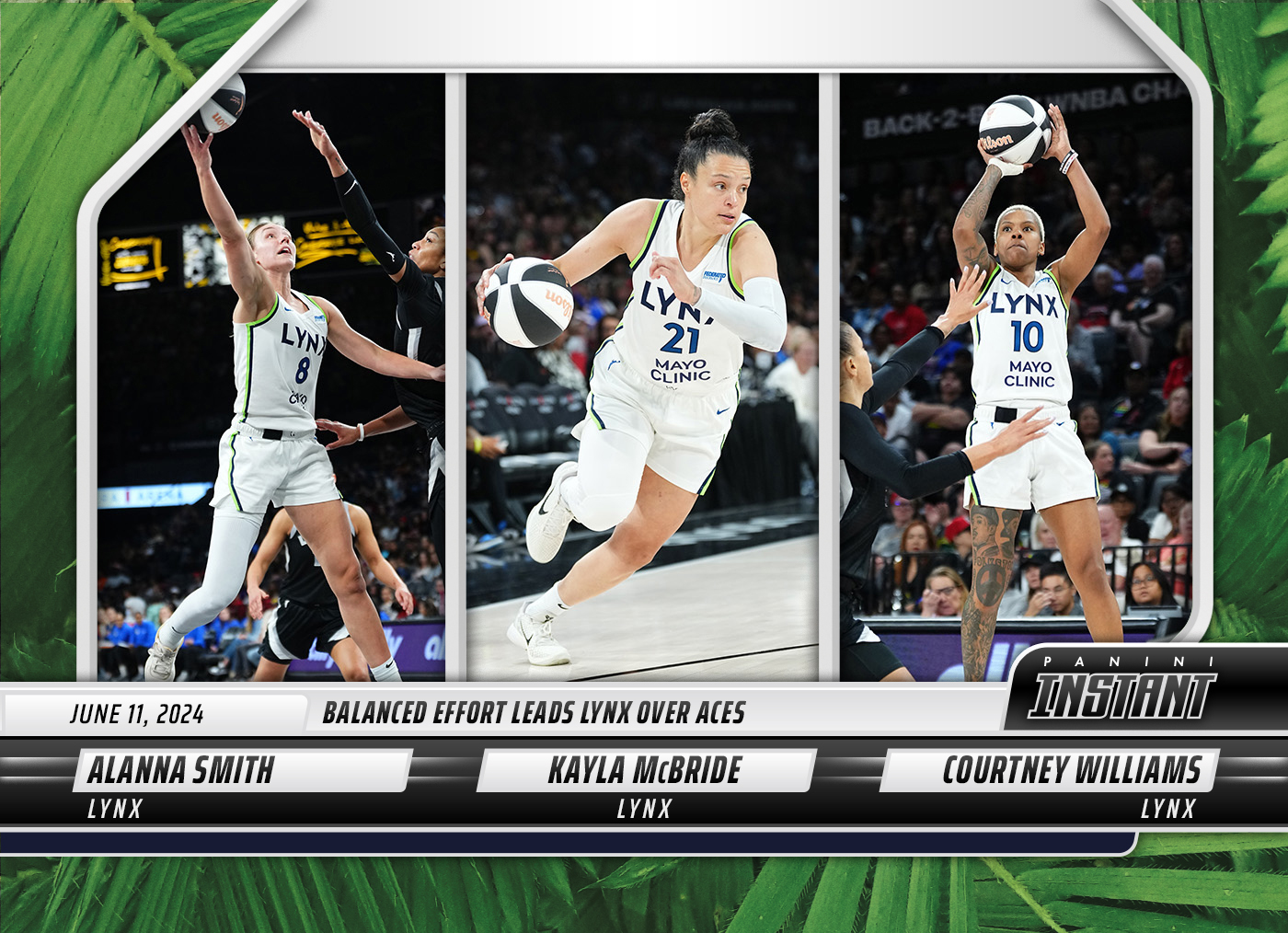 Alanna Smith/Kayla McBride/Courtney Williams - 2024 Panini Instant WNBA #61 - Jungle /25 - Image 3