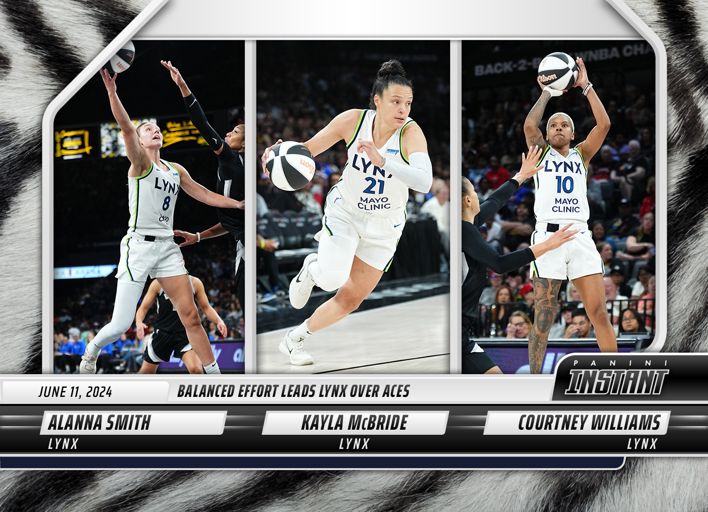 Alanna Smith/Kayla McBride/Courtney Williams - 2024 Panini Instant WNBA #61 - White Tiger /5 - Image 3
