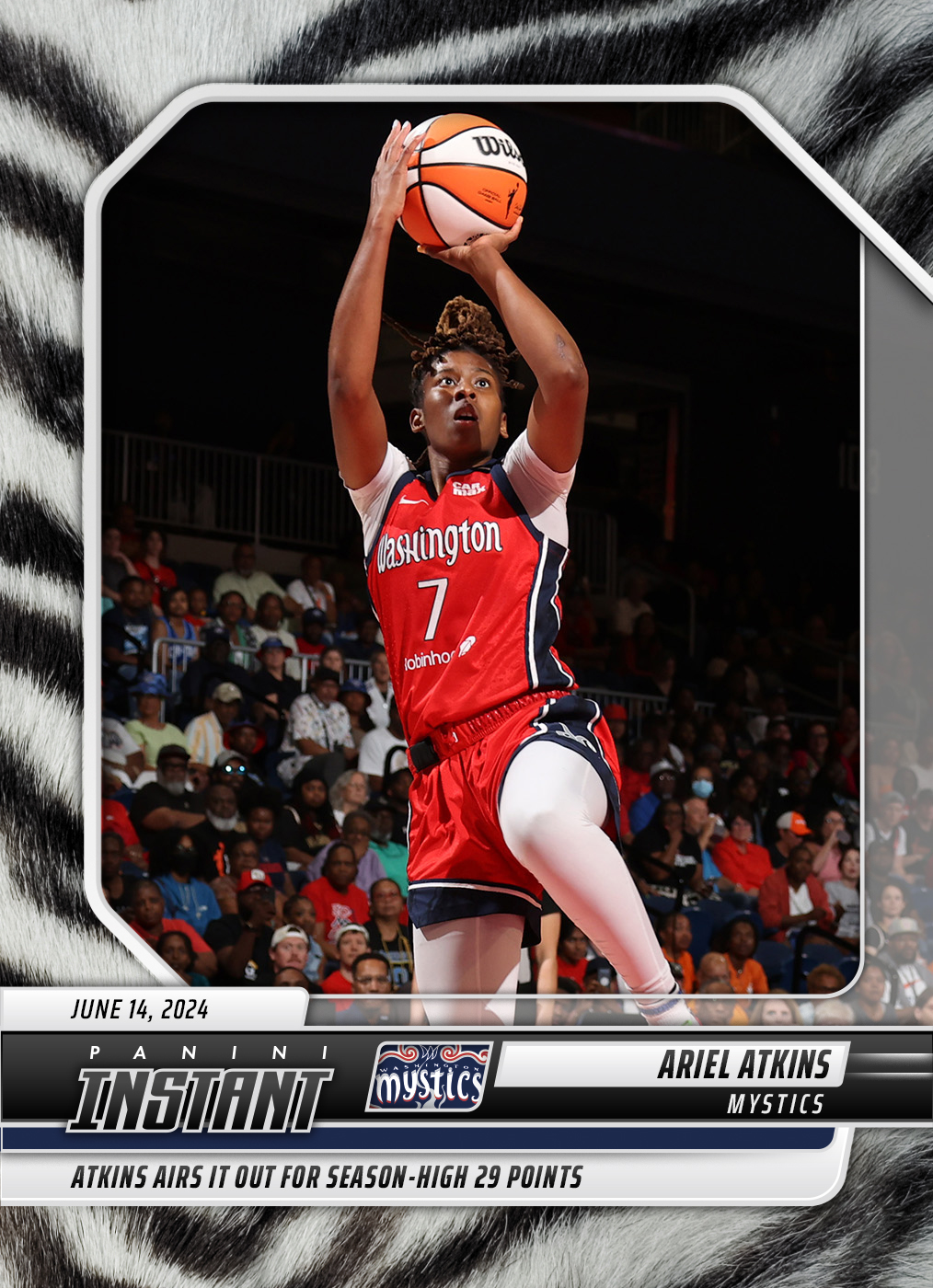 Ariel Atkins - 2024 Panini Instant WNBA #68 - White Tiger /5