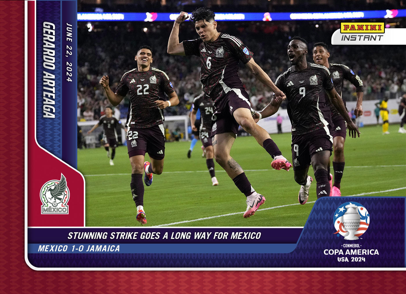 Gerardo Arteaga - Panini Instant Copa America #6 - Red /25