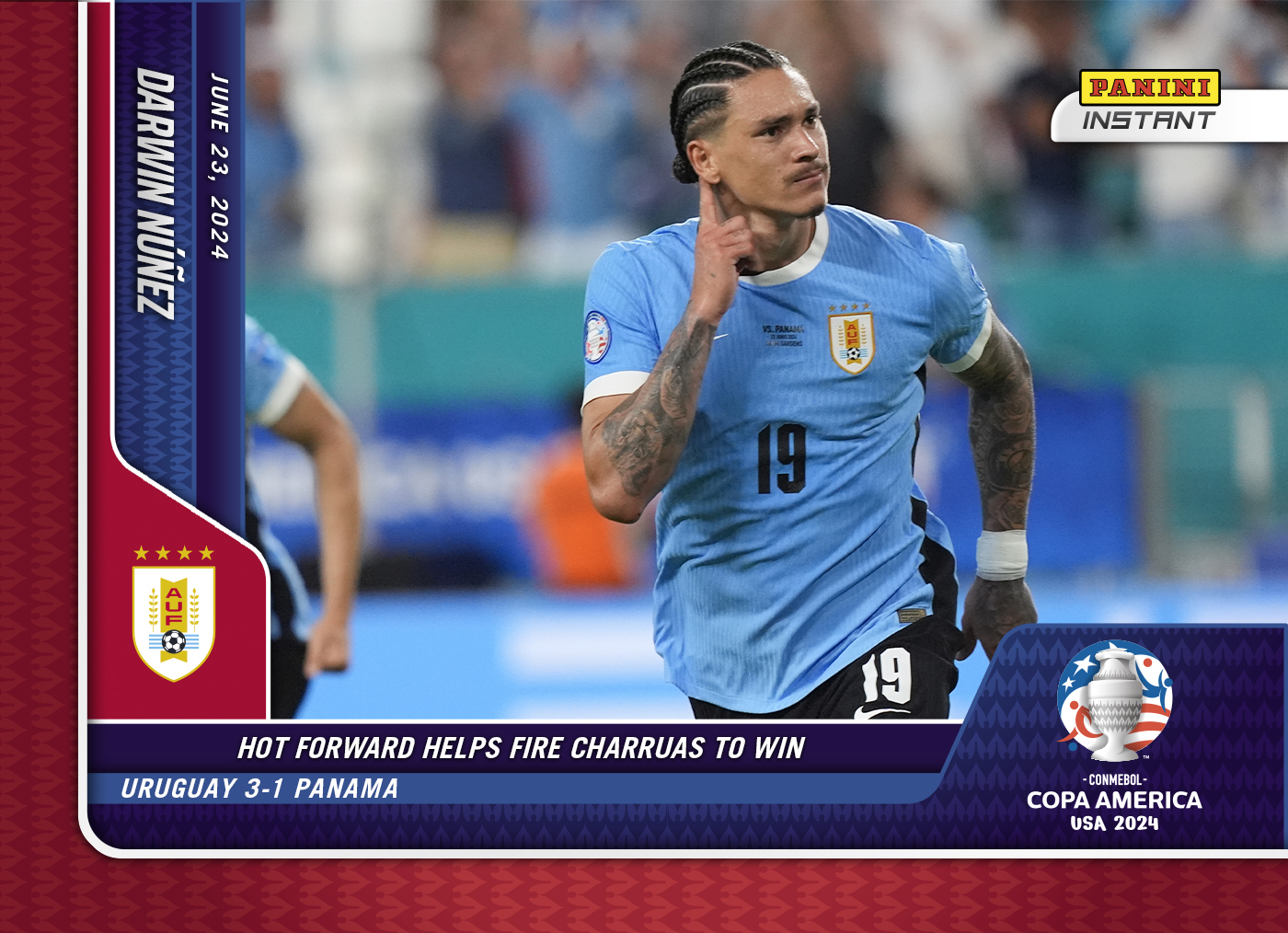 Darwin Nunez - Panini Instant Copa America #8 - Red /25