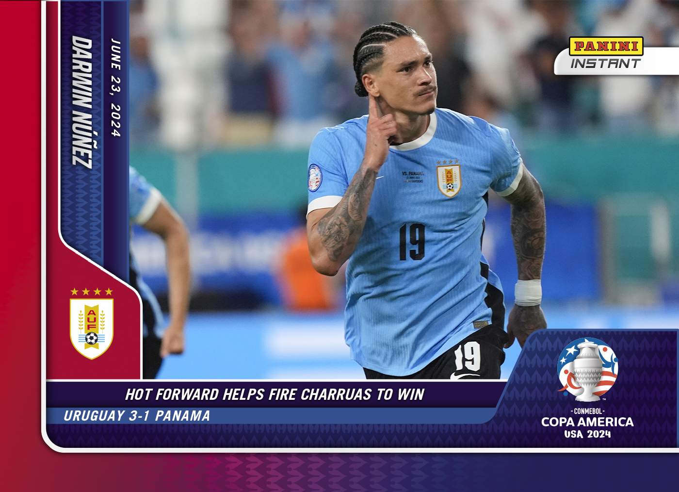 Darwin Nunez - Panini Instant Copa America #8 - Blue & Red /5