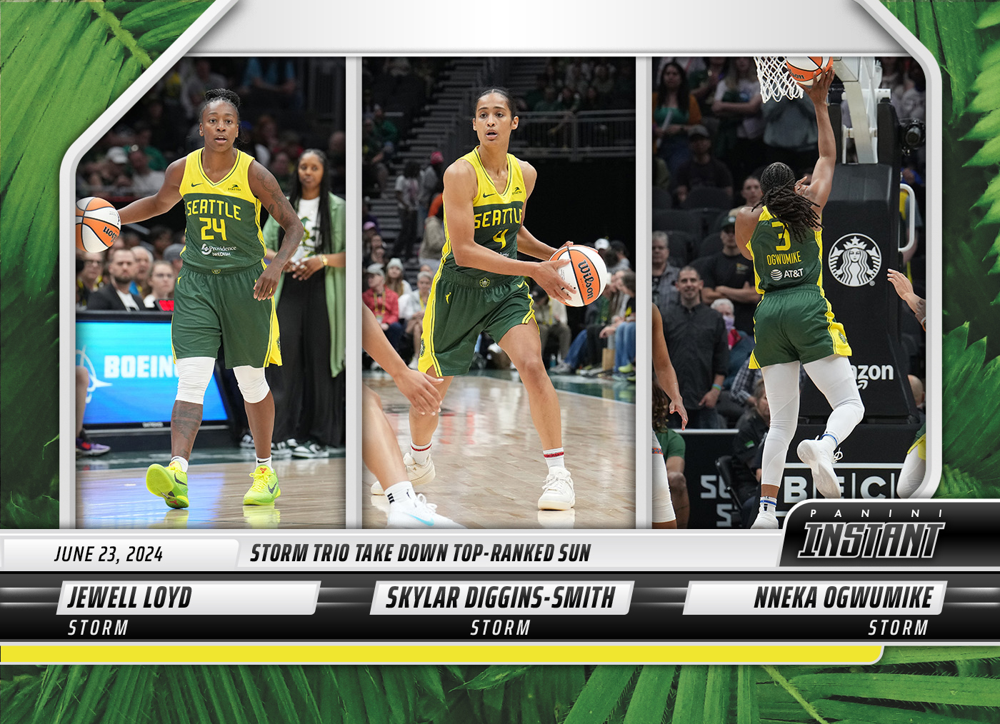 Jewell Loyd/Skylar Diggins-Smith/Nneka Ogwumike - 2024 Panini Instant WNBA #86 - Jungle /25