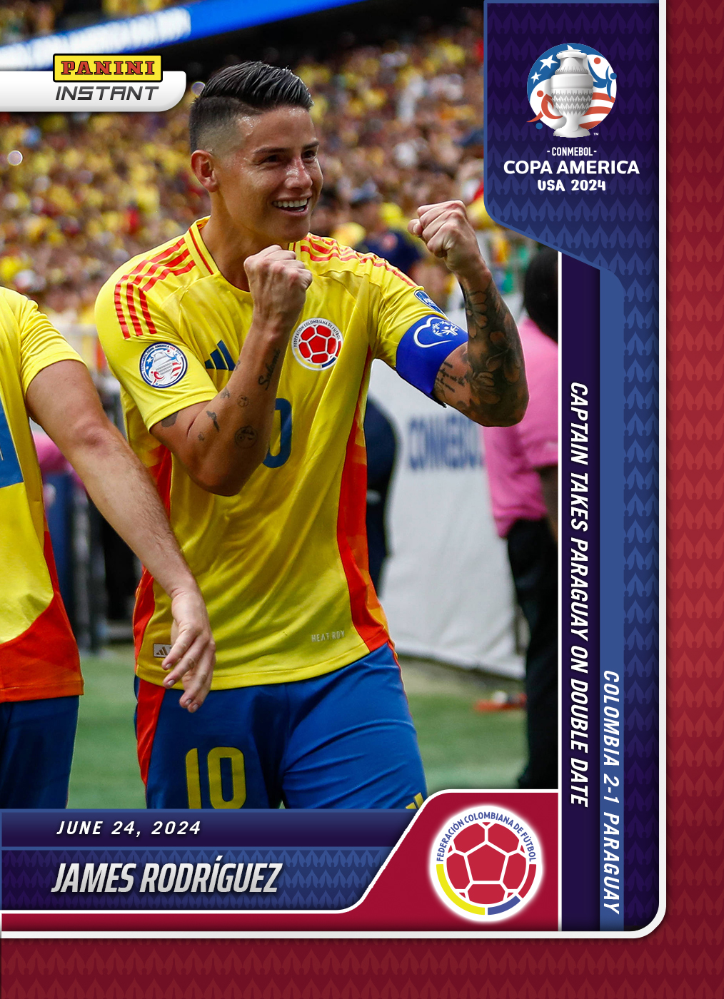 James Rodriguez - Panini Instant Copa America #9 - Red /25