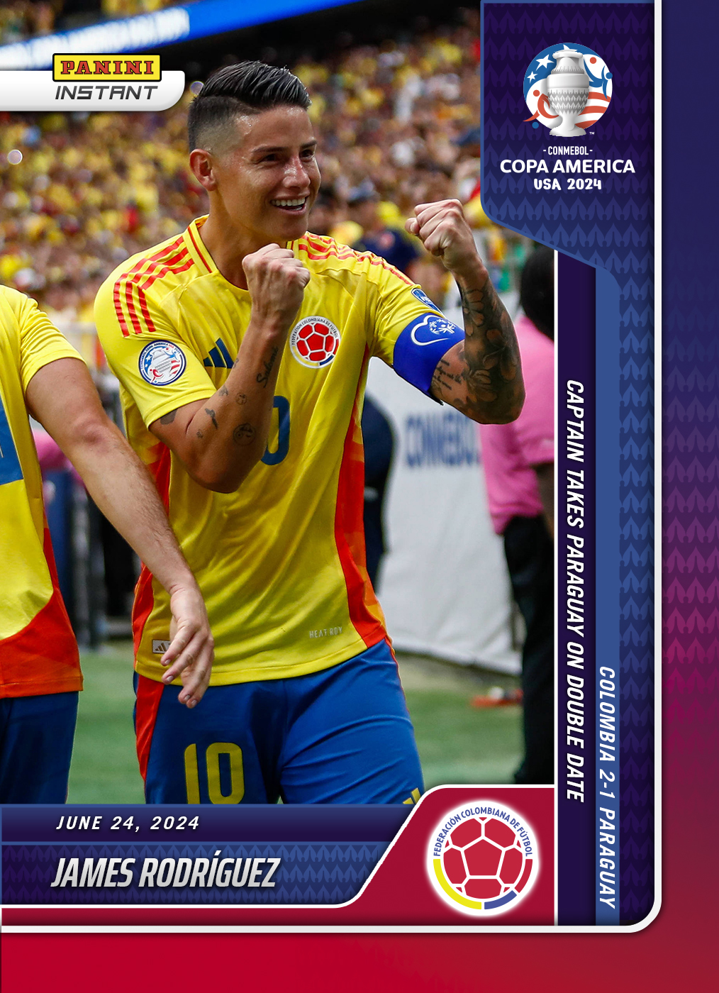 James Rodriguez - Panini Instant Copa America #9 - Blue & Red /5