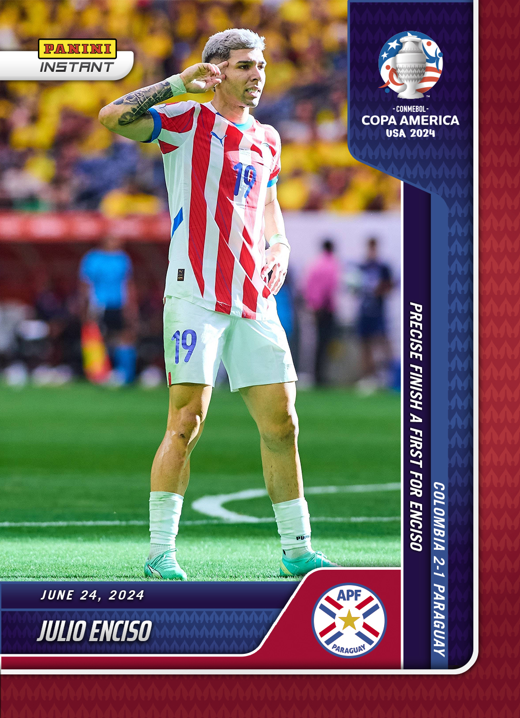 Julio Enciso - Panini Instant Copa America #10 - Red /25