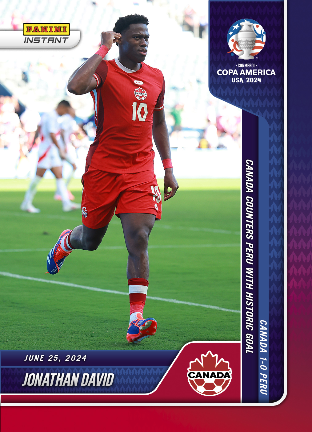 Jonathan David - Panini Instant Copa America #13 - Blue & Red /5