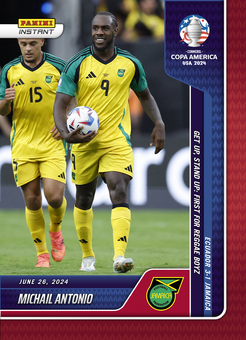 Michail Antonio - Panini Instant Copa America #16 - Red /25
