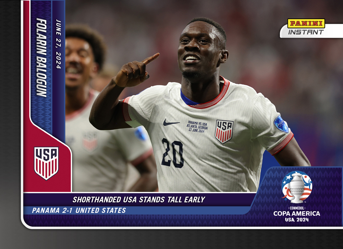 Folarin Balogun - Panini Instant Copa America #18 - Black 1/1
