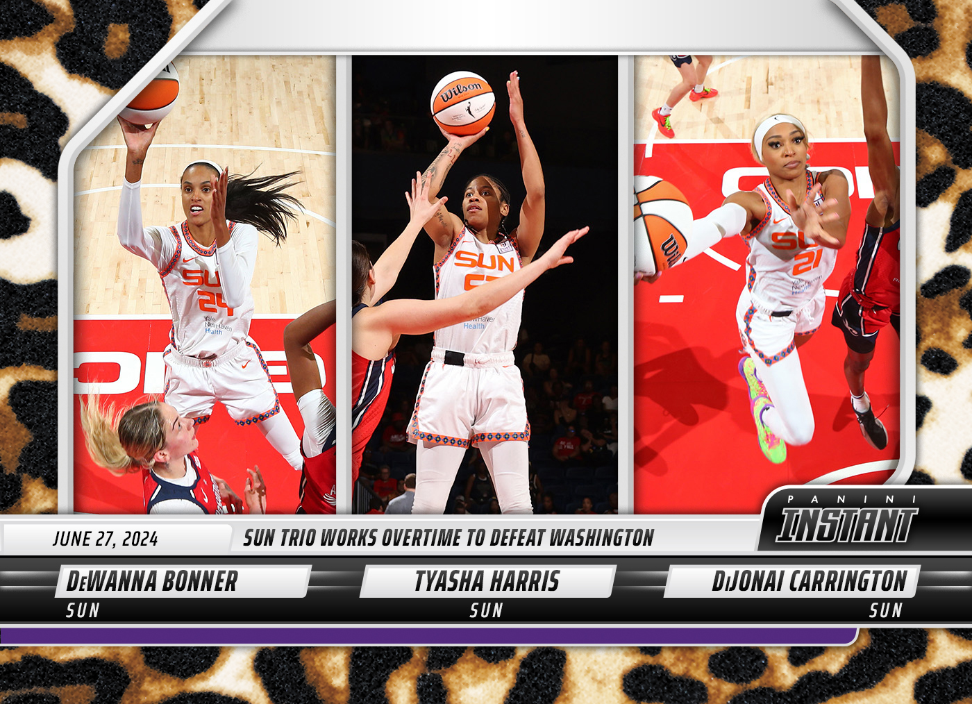 DeWanna Bonner/Tyasha Harris/Dijonai Carrington - 2024 Panini Instant WNBA #94 - Jaguar /10
