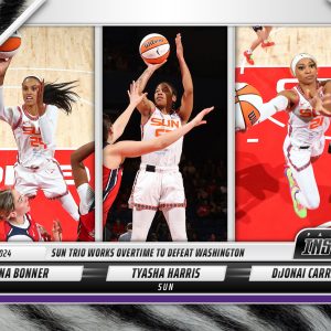 DeWanna Bonner/Tyasha Harris/Dijonai Carrington - 2024 Panini Instant WNBA #94 - White Tiger /5