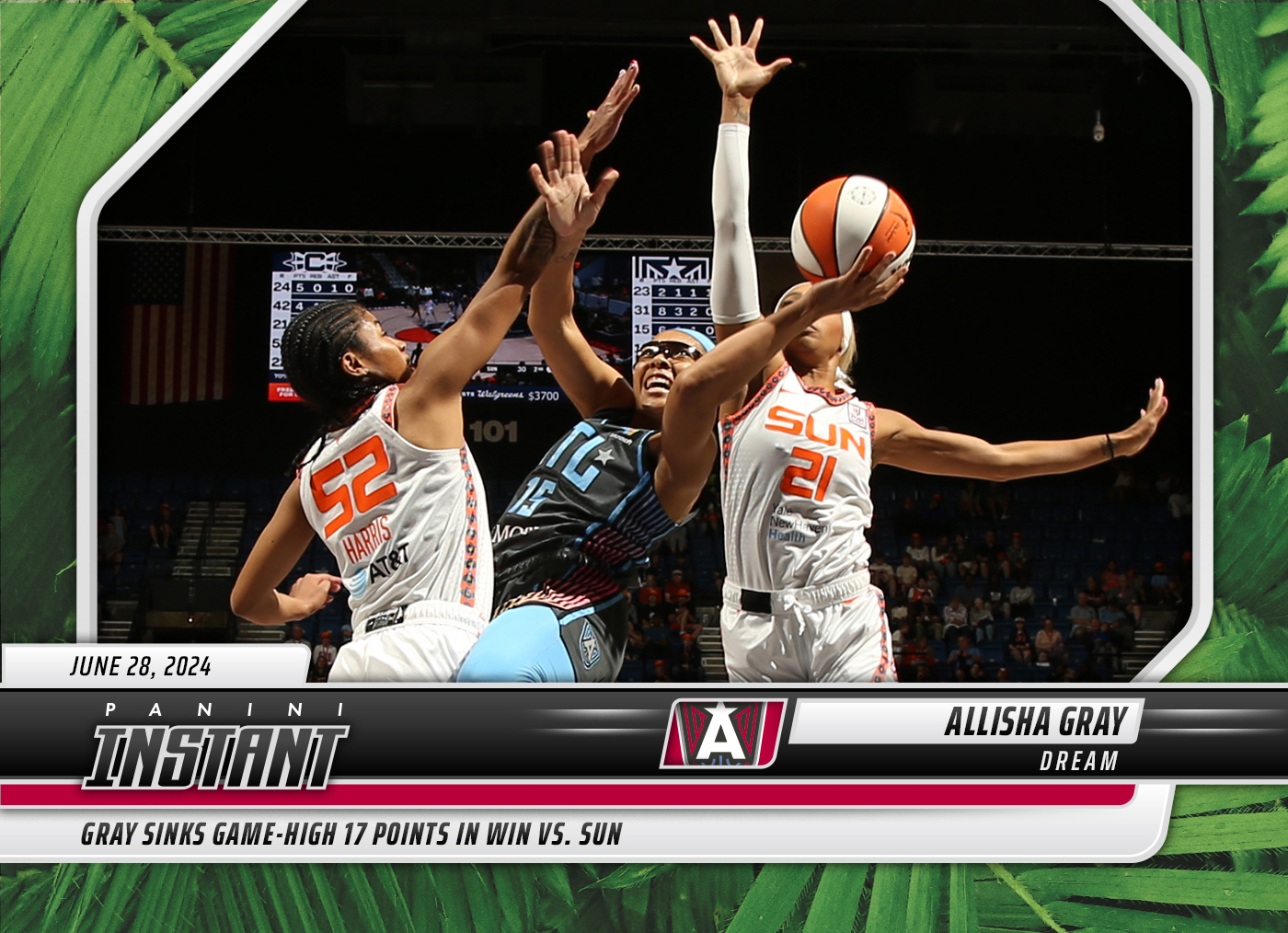Allisha Gray - 2024 Panini Instant WNBA #98 - Jungle /25