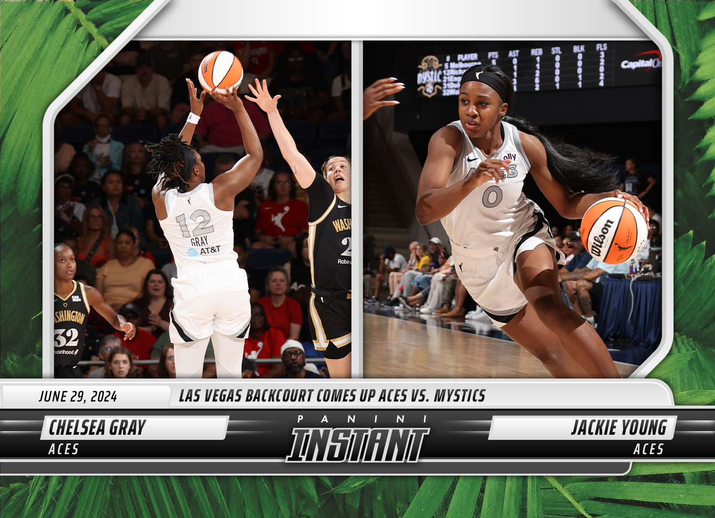 Chelsea Gray/Jackie Young - 2024 Panini Instant WNBA #99 - Jungle /25