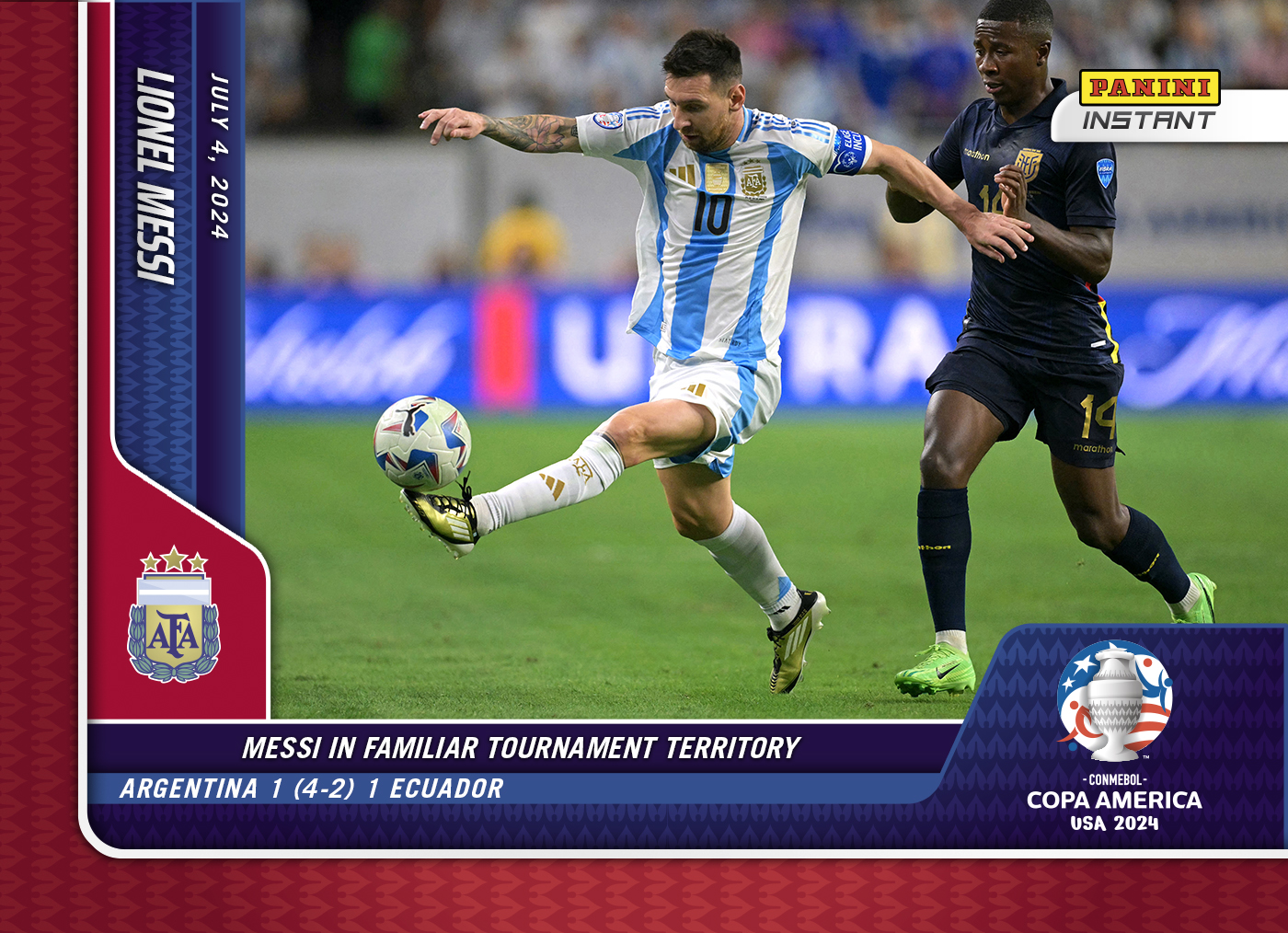 Lionel Messi - Panini Instant Copa America #31 - Red /25