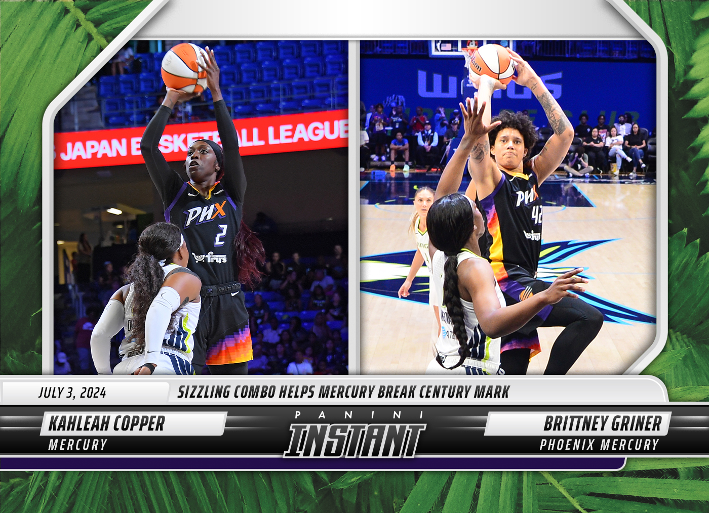 Kahleah Copper/Brittney Griner - 2024 Panini Instant WNBA #133 - Jungle /25