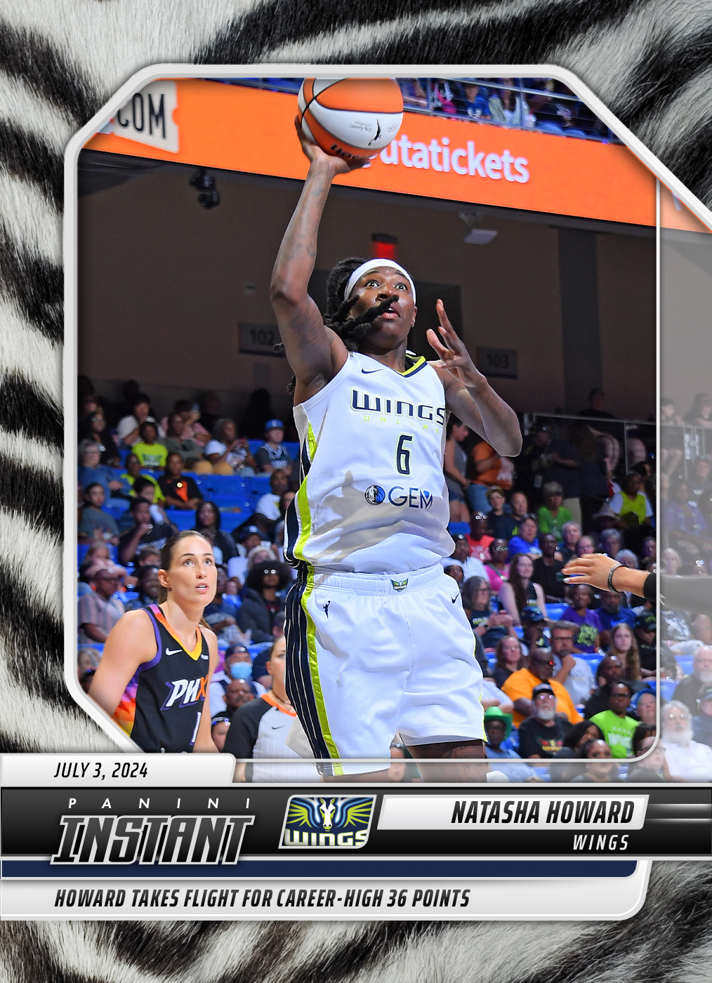 Natasha Howard - 2024 Panini Instant WNBA #134 - White Tiger /5