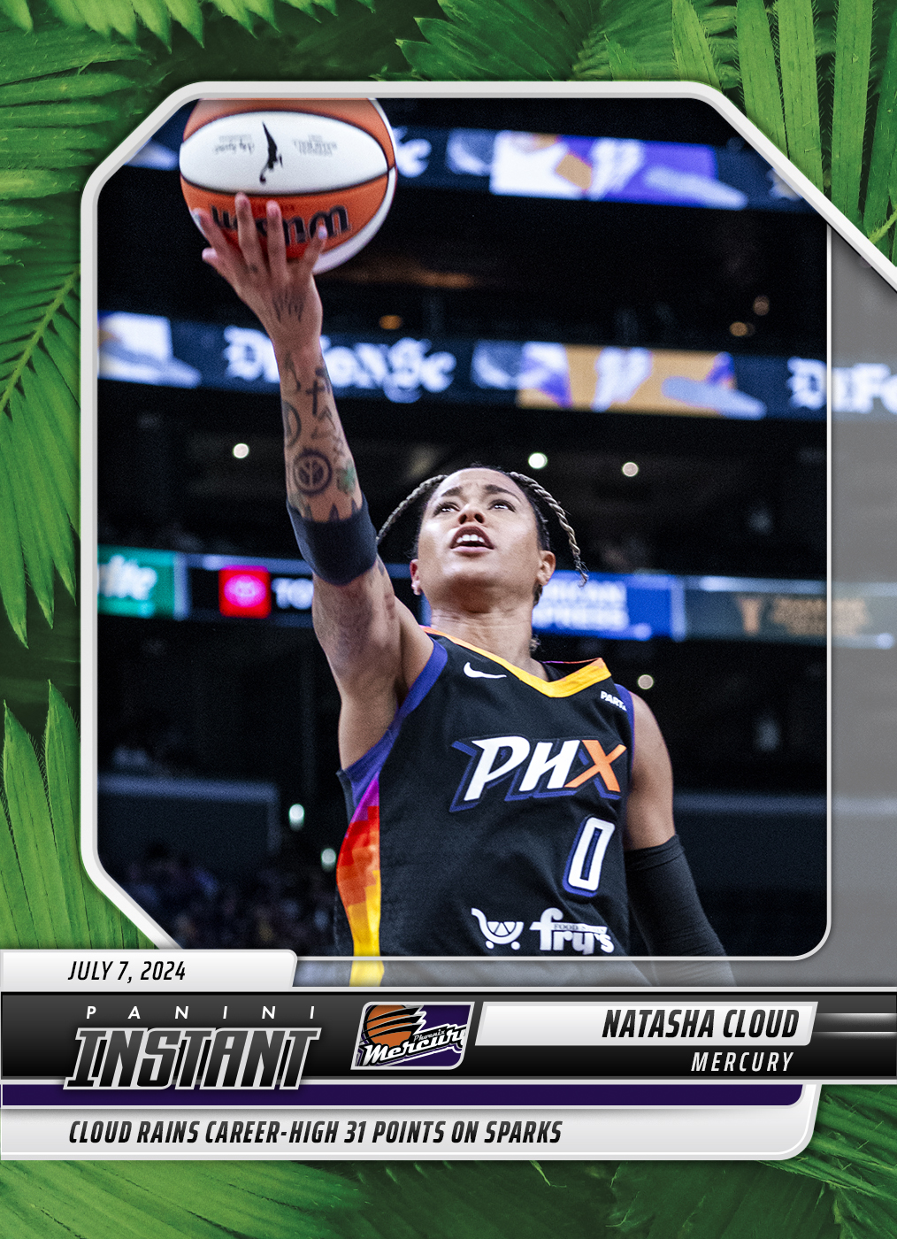 Natasha Cloud - 2024 Panini Instant WNBA #141 - Jungle /25