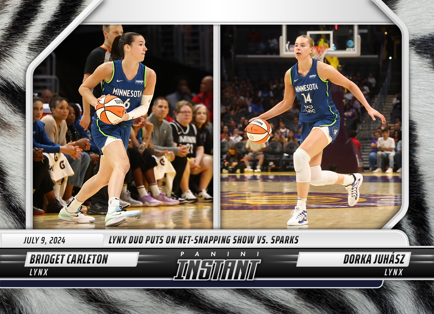 Bridget Carleton/Dorka Juhasz - 2024 Panini Instant WNBA #142 - White Tiger /5