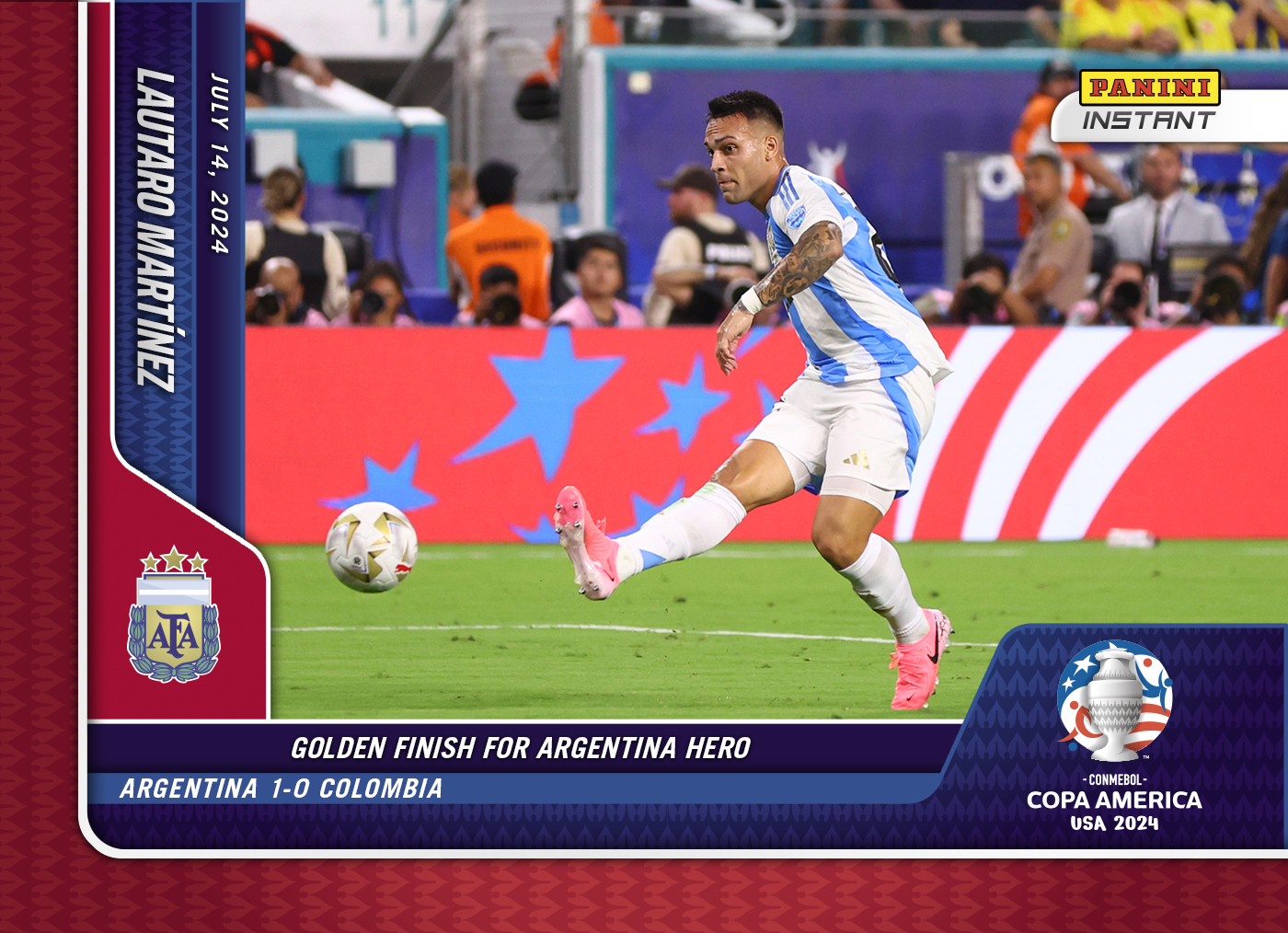 Lautaro Martinez - Panini Instant Copa America #42 - Red /25