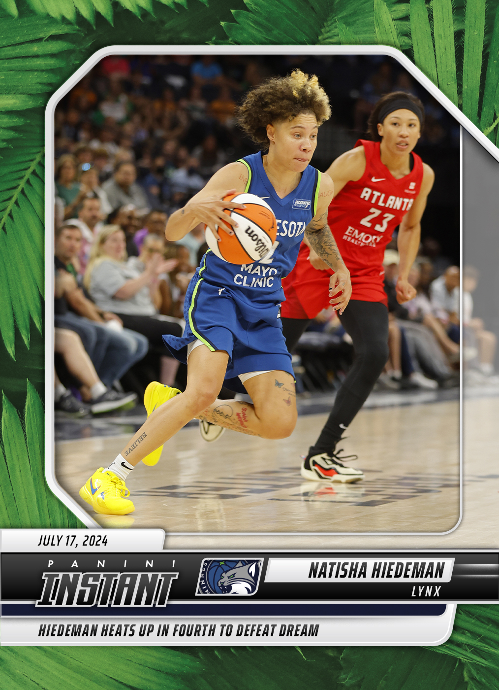 Natisha Hiedeman - 2024 Panini Instant WNBA #157 - Jungle /25