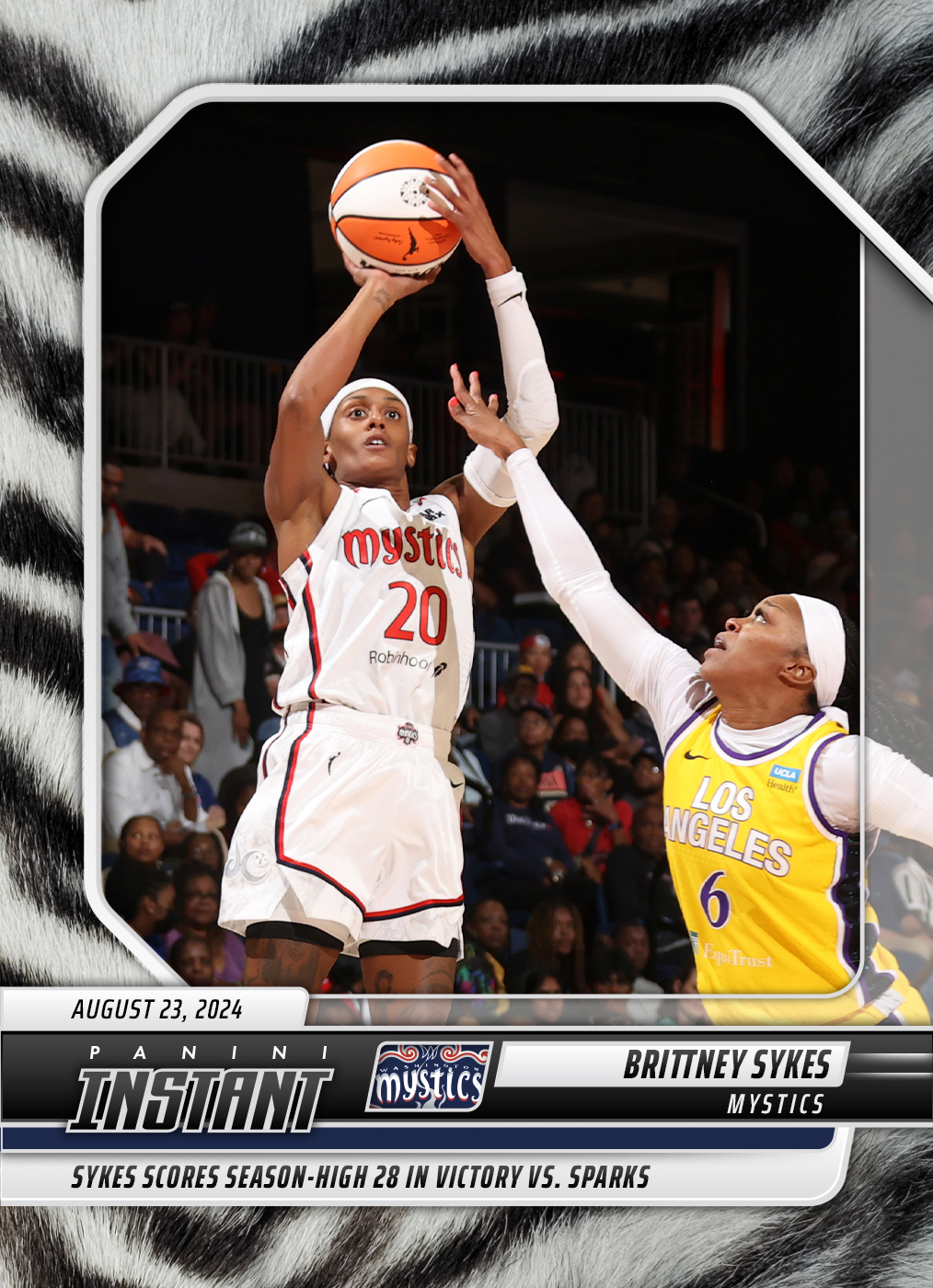 Brittney Sykes - 2024 Panini Instant WNBA #178 - White Tiger /5