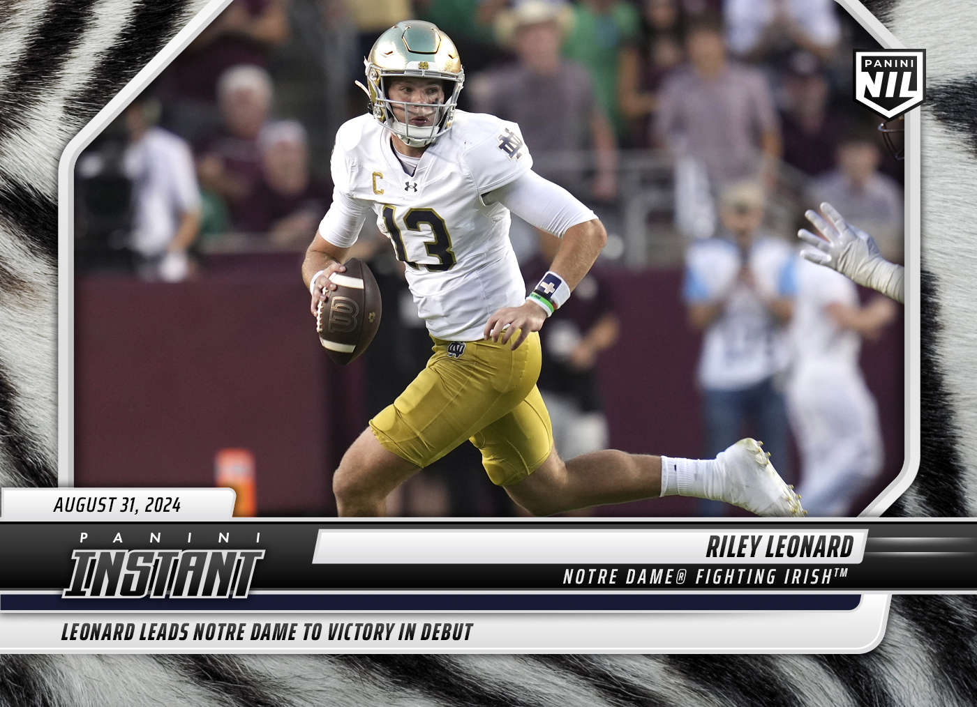 Riley Leonard - 2024 Panini Instant College Football #RLA - White Tiger /5