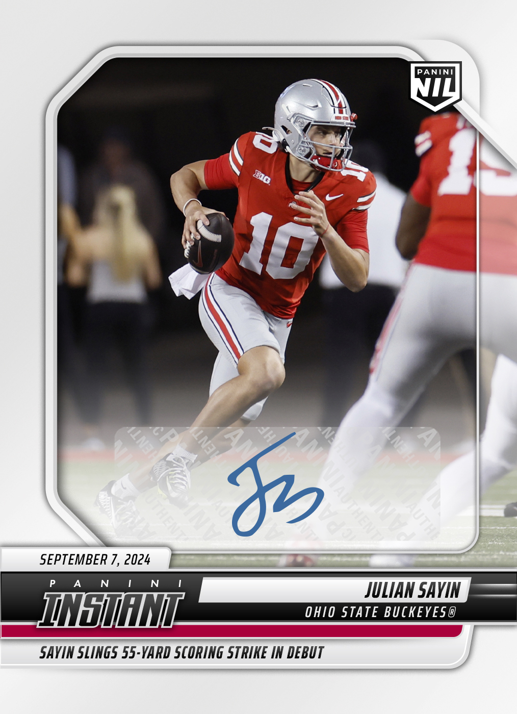 Julian Sayin - 2024 Panini Instant College Football #JSB - Base /99 Auto