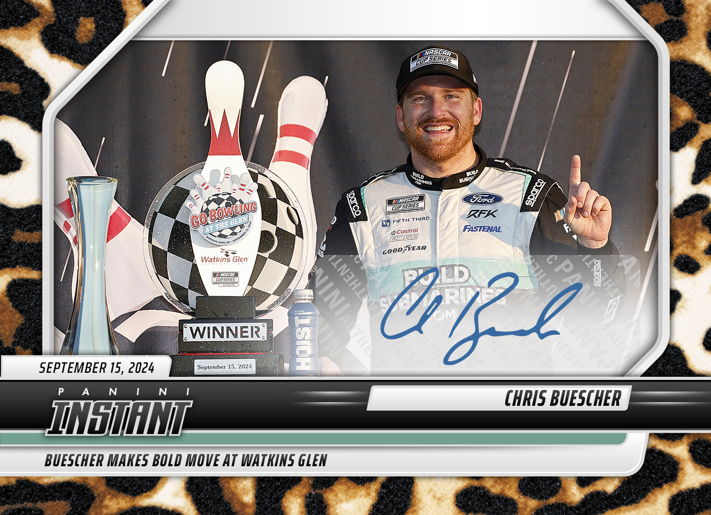 Chris Buescher - 2024 Panini Instant NASCAR #5 - Jaguar /10 Auto