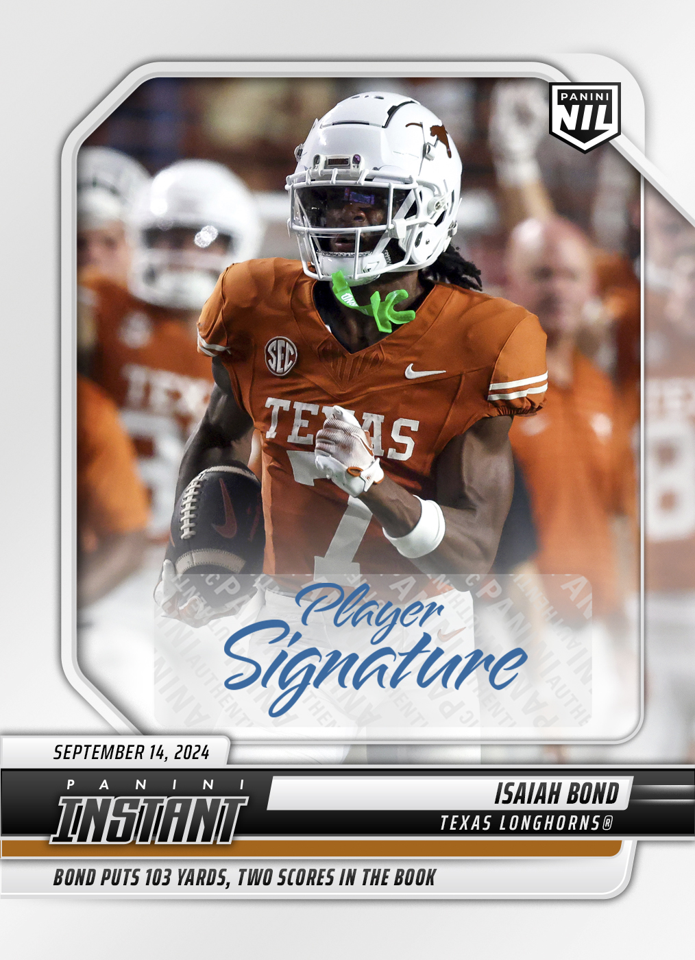 Isaiah Bond - 2024 Panini Instant College Football #IBA - Base /99 Auto