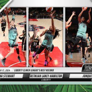 Breanna Stewart/Betnijah Laney-Hamilton/Jonquel Jones - 2024 Panini Instant WNBA #220 - Jungle /25