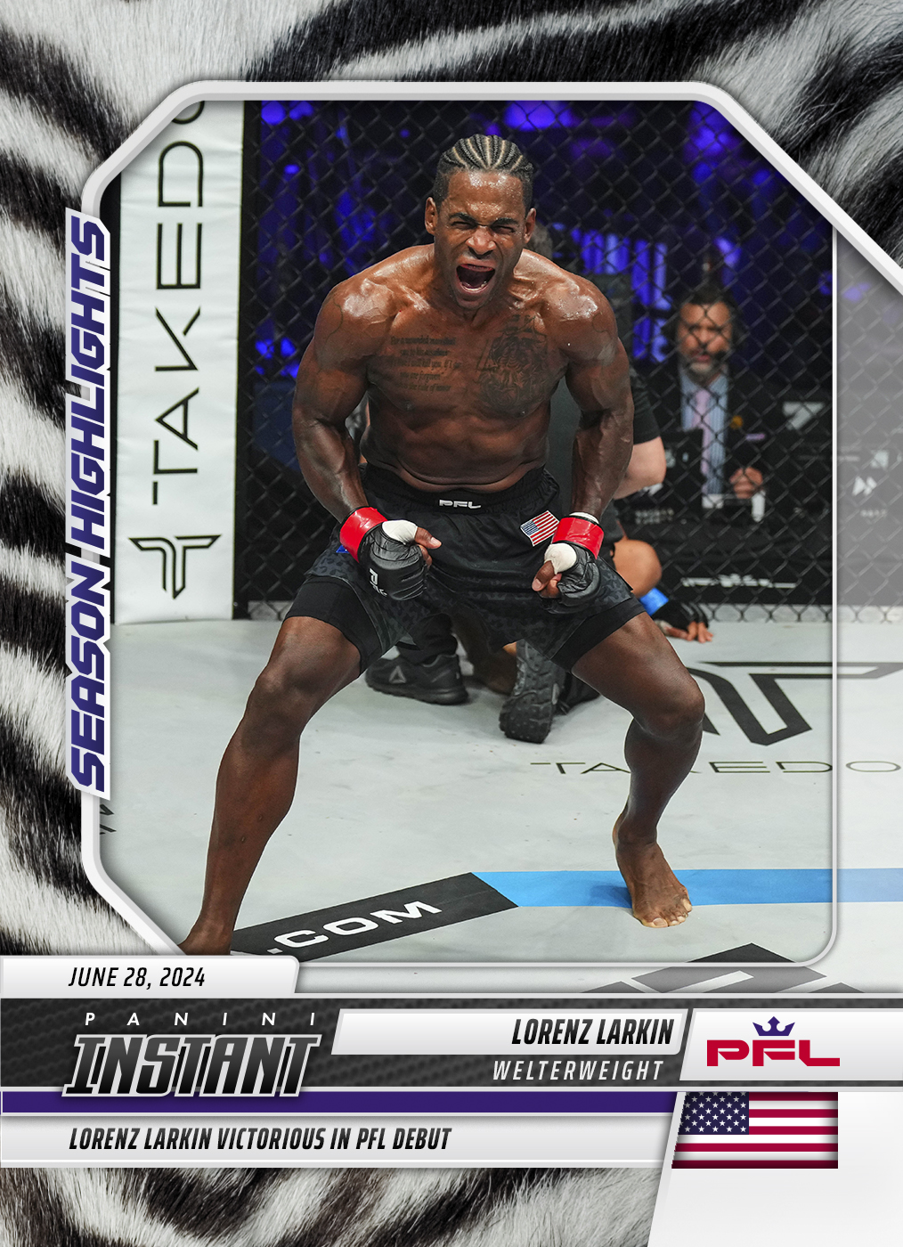 Lorenz Larkin - 2024 Panini Instant PFL Season Highlights #19 - White Tiger /5