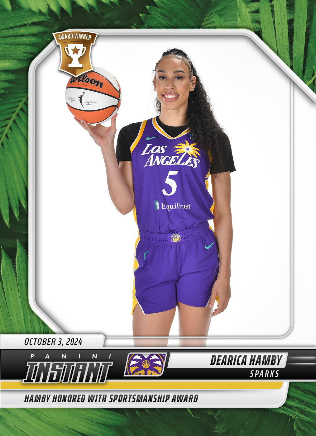 Dearica Hamby - 2024 Panini Instant WNBA #246 - Jungle /25