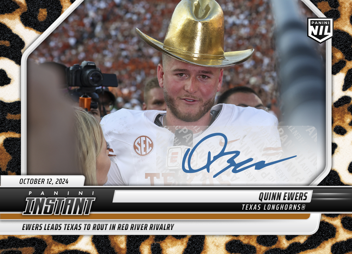 Quinn Ewers - 2024 Panini Instant College Football #QEC - Jaguar /10 Auto