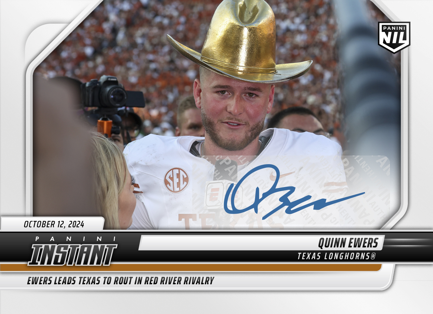 Quinn Ewers - 2024 Panini Instant College Football #QEC - Base /99 Auto