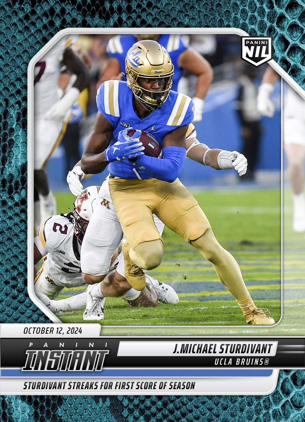 J. Michael Sturdivant - 2024 Panini Instant College Football #JMSA - Blue Viper 1/1