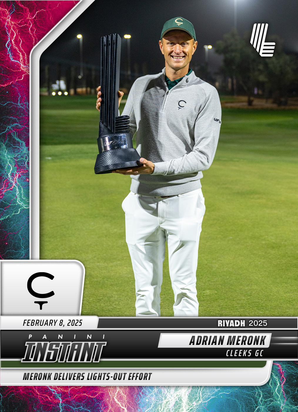 Adrian Meronk - 2025 Panini Instant LIV Golf #1 - Lightning /5