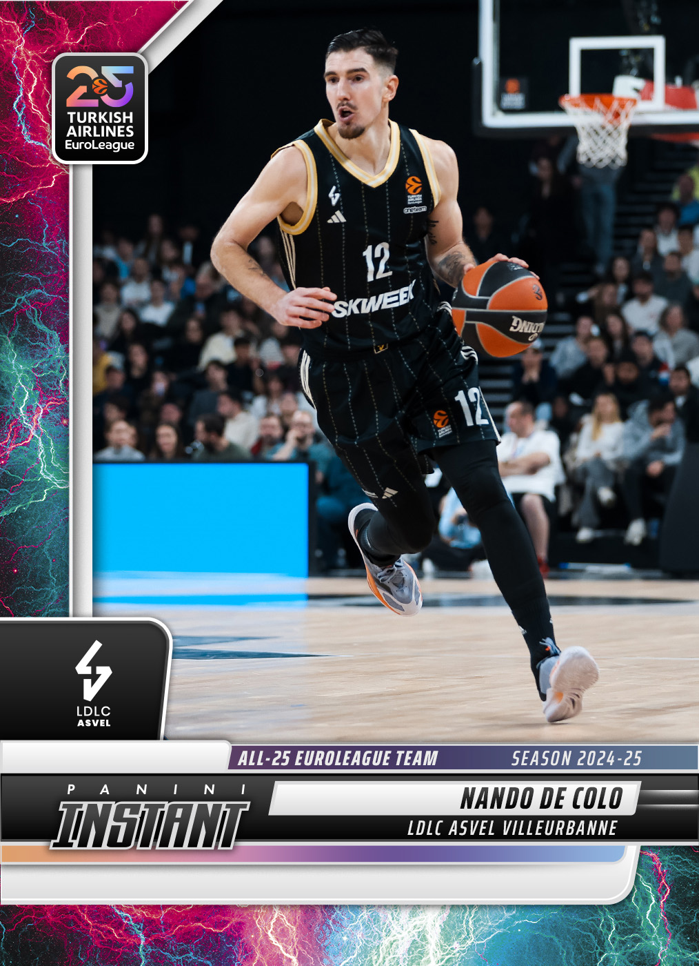 Nando De Colo - 2024-25 Panini Instant Turkish Airlines EuroLeague All-25 EuroLeague Team #ALL25-1 - Lightning /5