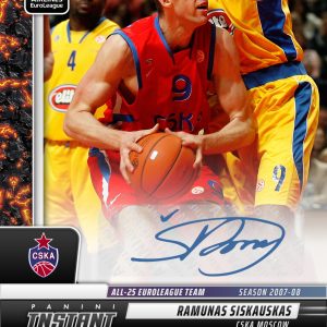 Ramunas Siskauskas - 2024-25 Panini Instant Turkish Airlines EuroLeague All-25 EuroLeague Team #ALL25-3 - Magma 1/1 Auto
