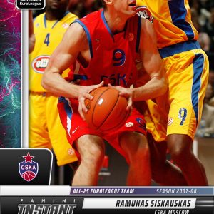 Ramunas Siskauskas - 2024-25 Panini Instant Turkish Airlines EuroLeague All-25 EuroLeague Team #ALL25-3 - Lightning /5