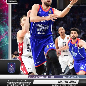 Vasilije Micic - 2024-25 Panini Instant Turkish Airlines EuroLeague All-25 EuroLeague Team #ALL25-7 - Lightning /5