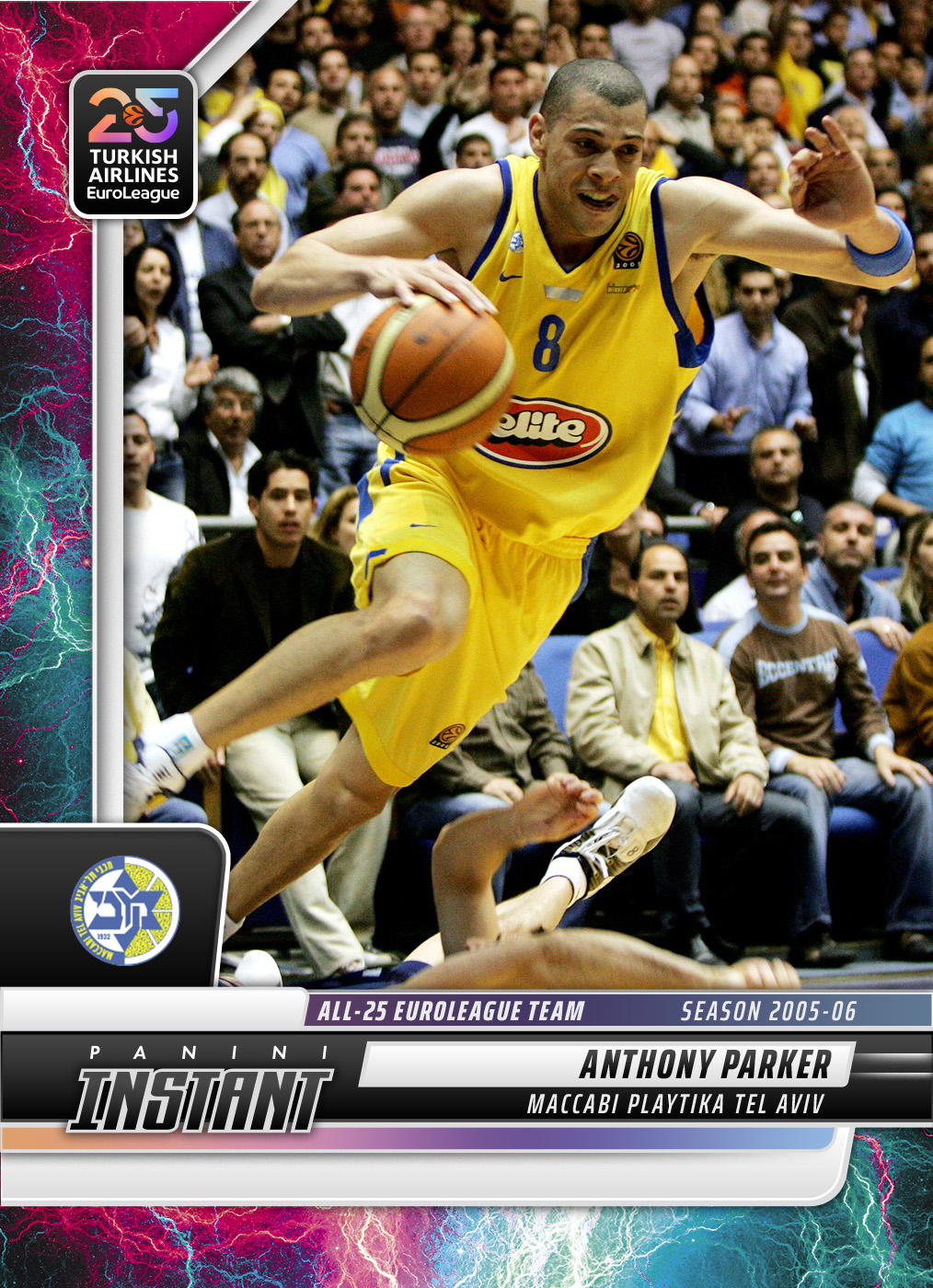 Anthony Parker - 2024-25 Panini Instant Turkish Airlines EuroLeague All-25 EuroLeague Team #ALL25-10 - Lightning /5