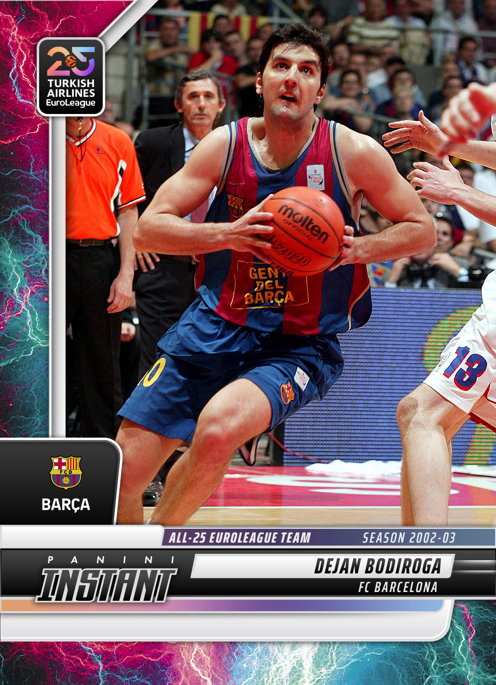 Dejan Bodiroga - 2024-25 Panini Instant Turkish Airlines EuroLeague All-25 EuroLeague Team #ALL25-11 - Lightning /5