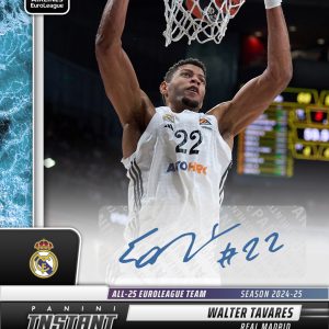 Walter Tavares - 2024-25 Panini Instant Turkish Airlines EuroLeague All-25 EuroLeague Team #ALL25-12 - Water /10 Auto