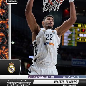 Walter Tavares - 2024-25 Panini Instant Turkish Airlines EuroLeague All-25 EuroLeague Team #ALL25-12 - Magma 1/1