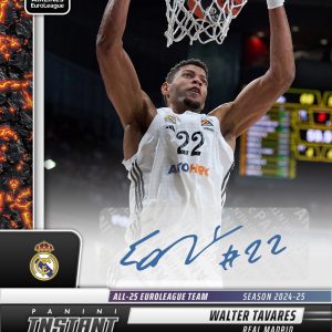 Walter Tavares - 2024-25 Panini Instant Turkish Airlines EuroLeague All-25 EuroLeague Team #ALL25-12 - Magma 1/1 Auto